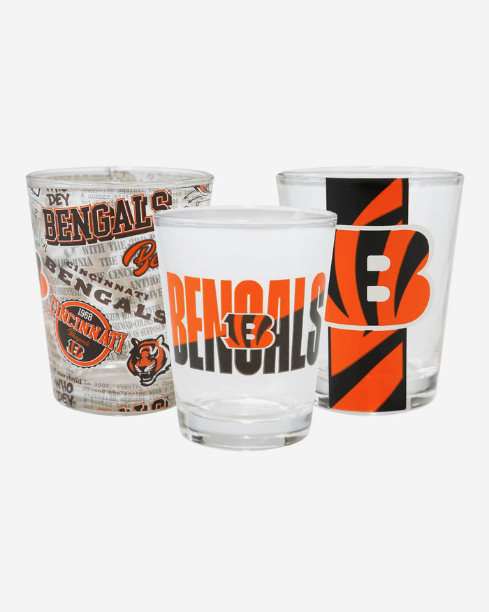 Cincinnati Bengals 3 Pack Shot Glass FOCO - FOCO.com