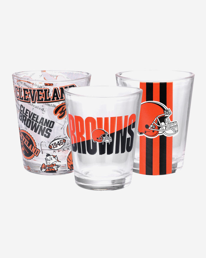 Cleveland Browns 3 Pack Shot Glass FOCO - FOCO.com