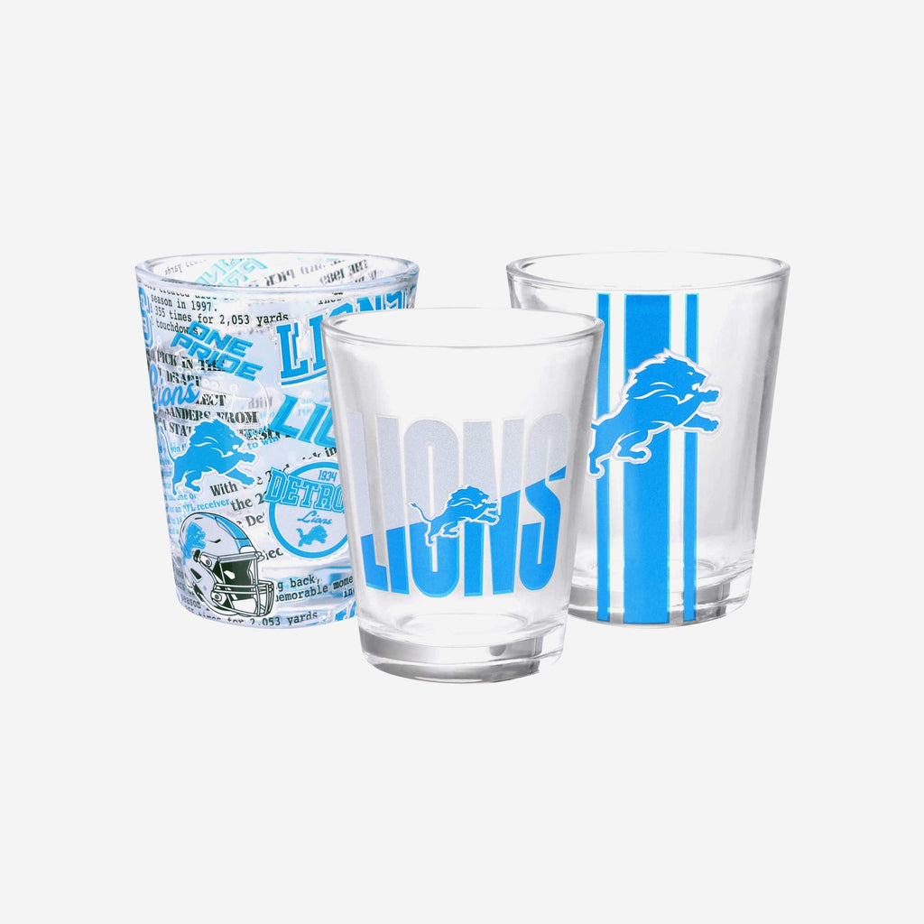 Detroit Lions 3 Pack Shot Glass FOCO - FOCO.com