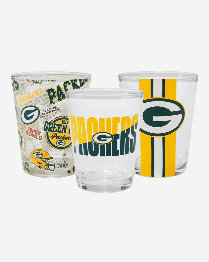 Green Bay Packers 3 Pack Shot Glass FOCO - FOCO.com