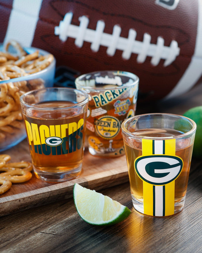 Green Bay Packers 3 Pack Shot Glass FOCO - FOCO.com