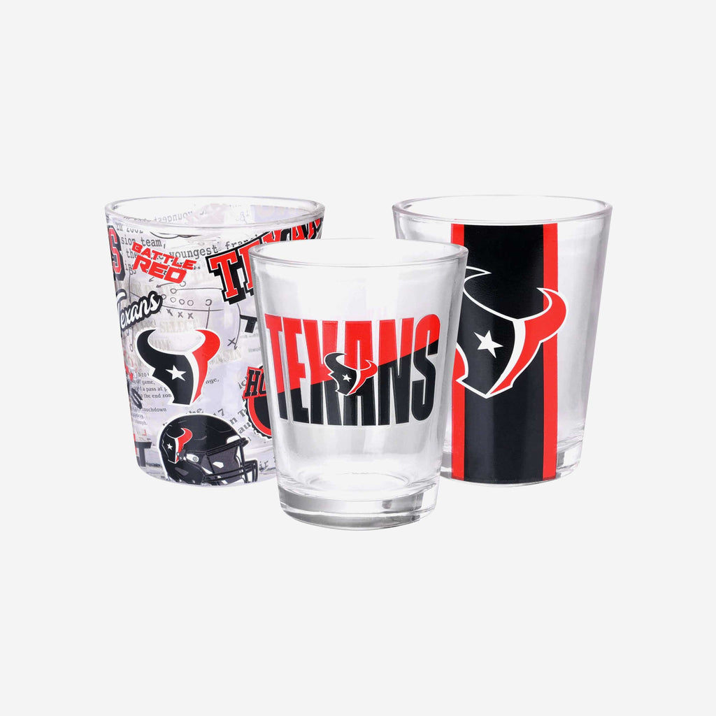 Houston Texans 3 Pack Shot Glass FOCO - FOCO.com