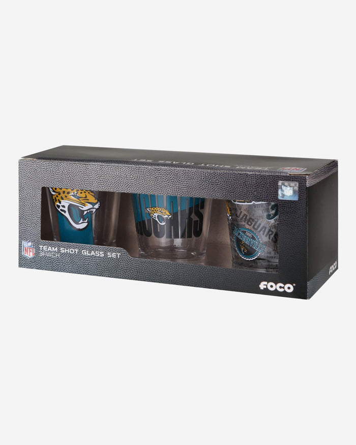 Jacksonville Jaguars 3 Pack Shot Glass FOCO - FOCO.com