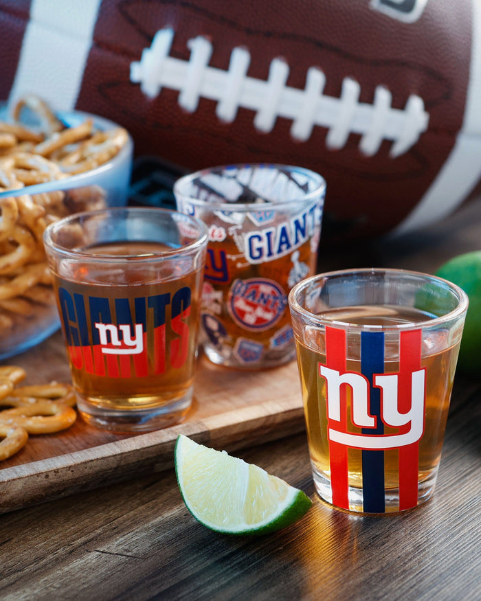 New York Giants 3 Pack Shot Glass FOCO - FOCO.com