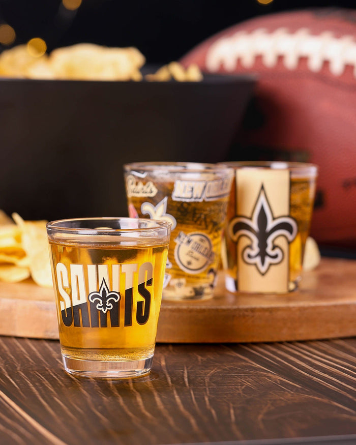 New Orleans Saints 3 Pack Shot Glass FOCO - FOCO.com