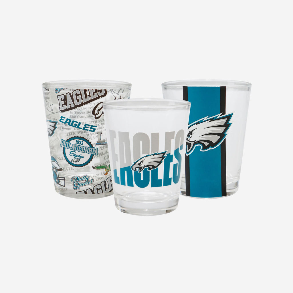 Philadelphia Eagles 3 Pack Shot Glass FOCO - FOCO.com