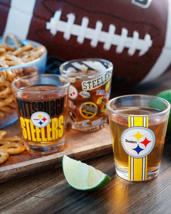 Pittsburgh Steelers 3 Pack Shot Glass FOCO - FOCO.com