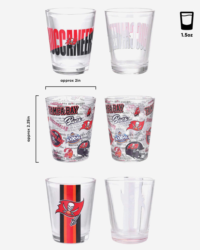 Tampa Bay Buccaneers 3 Pack Shot Glass FOCO - FOCO.com