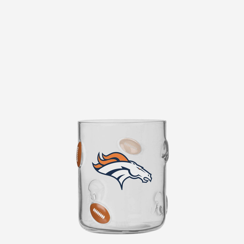 Denver Broncos Team Logo 17 oz Glass Cup FOCO - FOCO.com