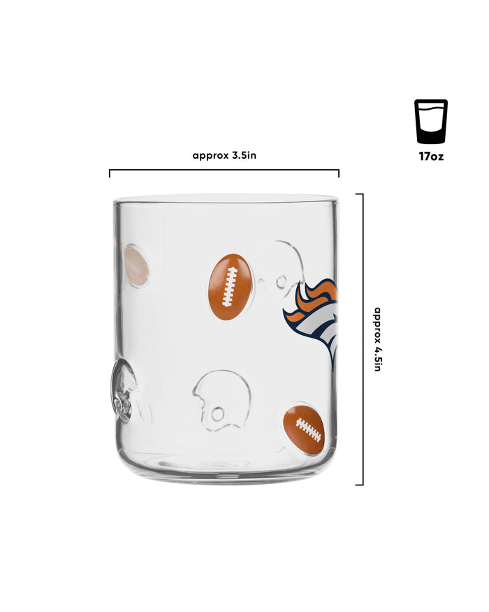 Denver Broncos Team Logo 17 oz Glass Cup
