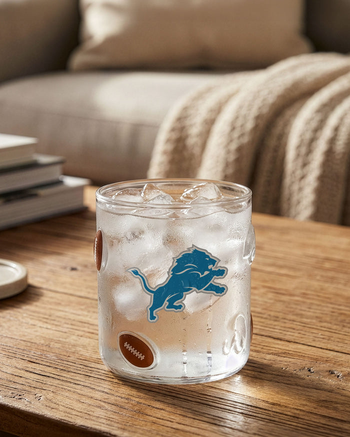 Detroit Lions Team Logo 17 oz Glass Cup FOCO - FOCO.com