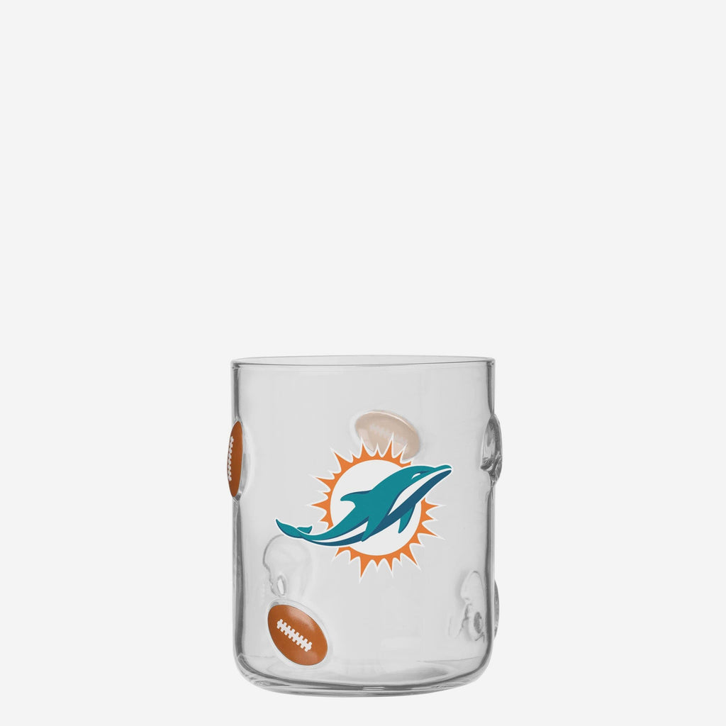 Miami Dolphins Team Logo 17 oz Glass Cup FOCO - FOCO.com