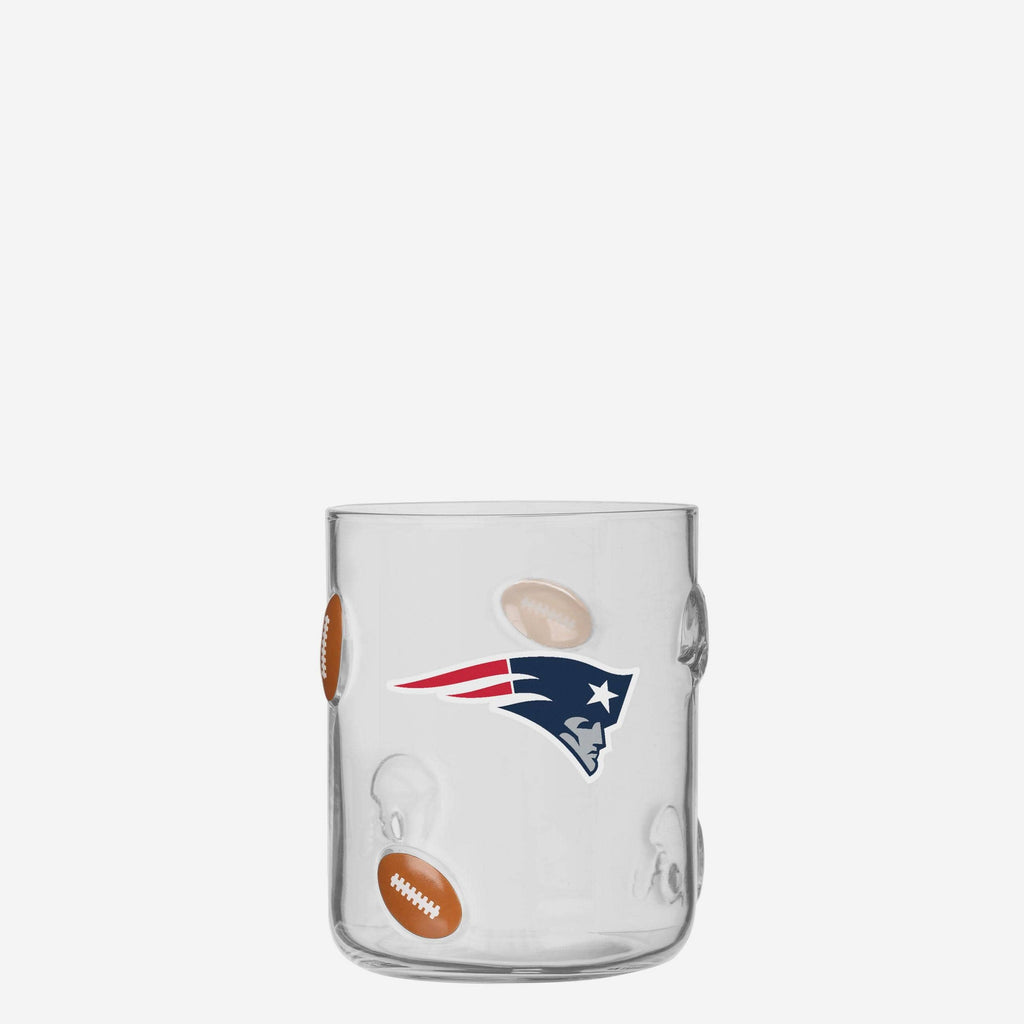 New England Patriots Team Logo 17 oz Glass Cup FOCO - FOCO.com