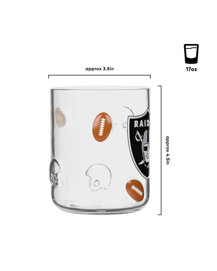 Las Vegas Raiders Team Logo 17 oz Glass Cup