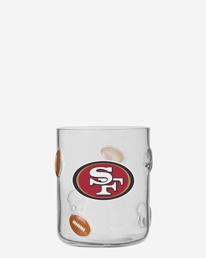 San Francisco 49ers Team Logo 17 oz Glass Cup FOCO - FOCO.com