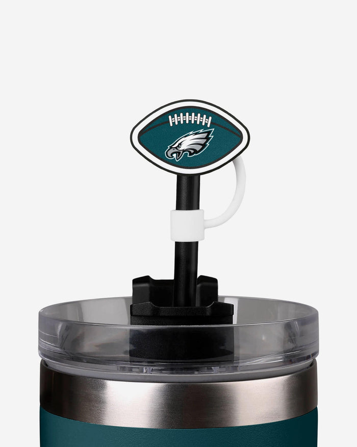 Philadelphia Eagles 3 Pack Primary Logo Straw Toppers FOCO - FOCO.com