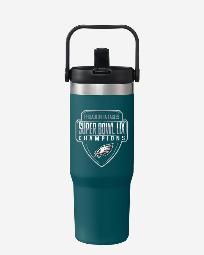 Philadelphia Eagles Super Bowl LIX Champions 30 oz Solid Tumbler With Straw FOCO - FOCO.com