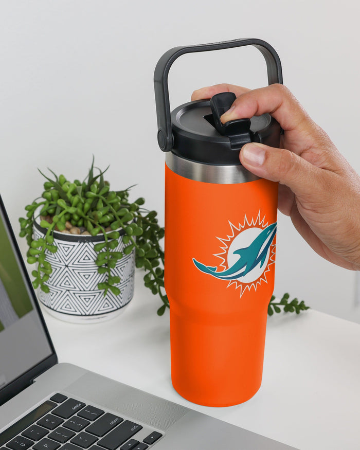 Miami Dolphins 30 oz Straw Tumbler FOCO - FOCO.com