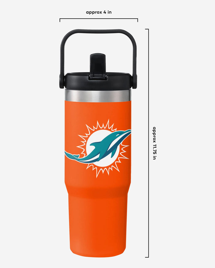 Miami Dolphins 30 oz Straw Tumbler FOCO - FOCO.com