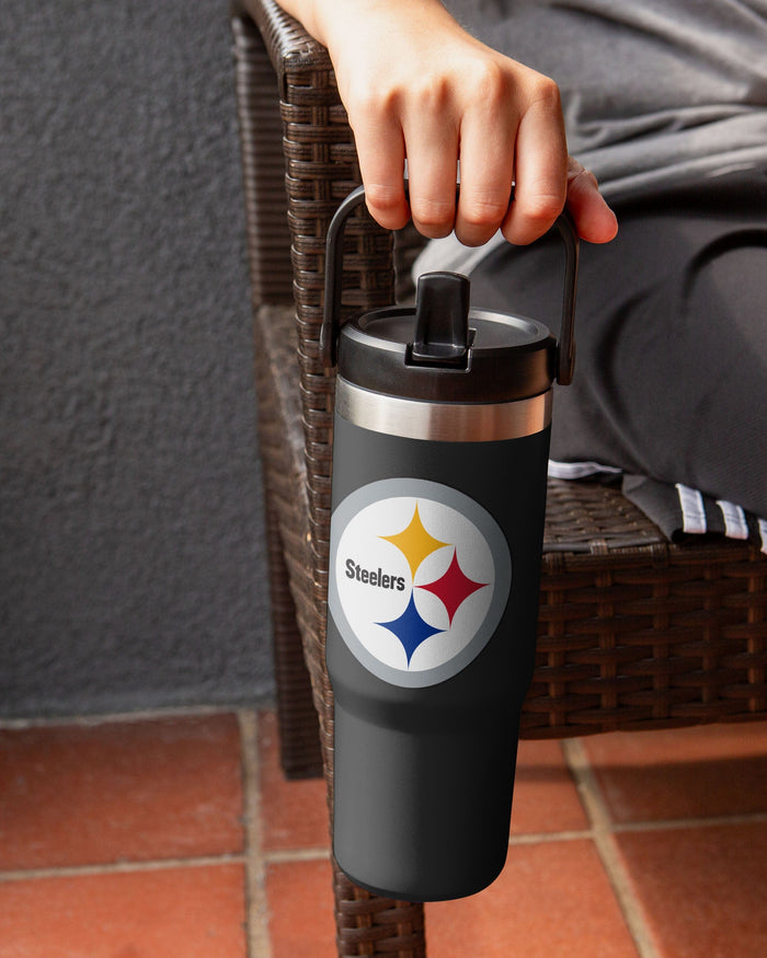 Pittsburgh Steelers 30 oz Straw Tumbler FOCO - FOCO.com