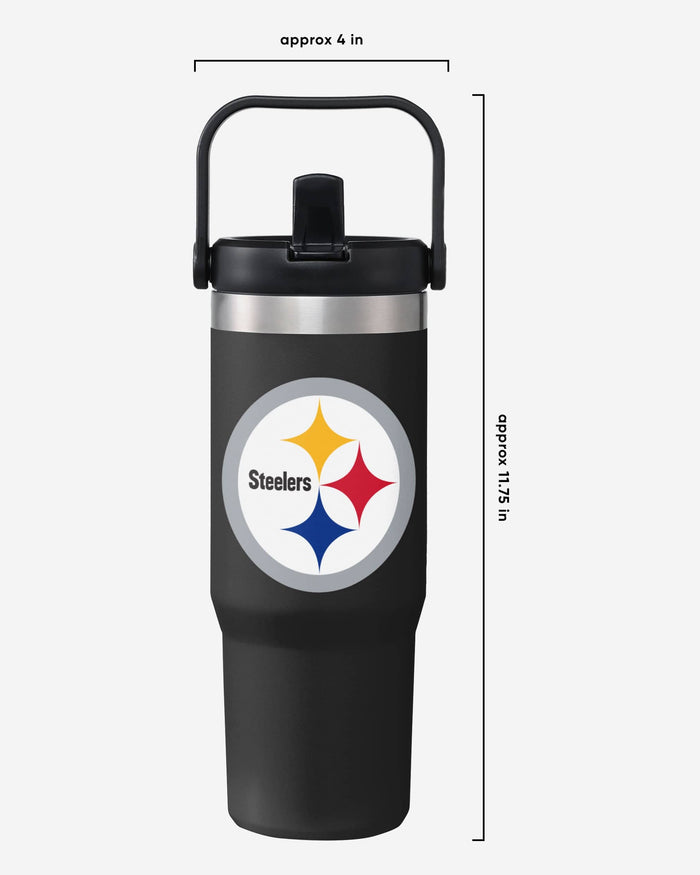 Pittsburgh Steelers 30 oz Straw Tumbler FOCO - FOCO.com