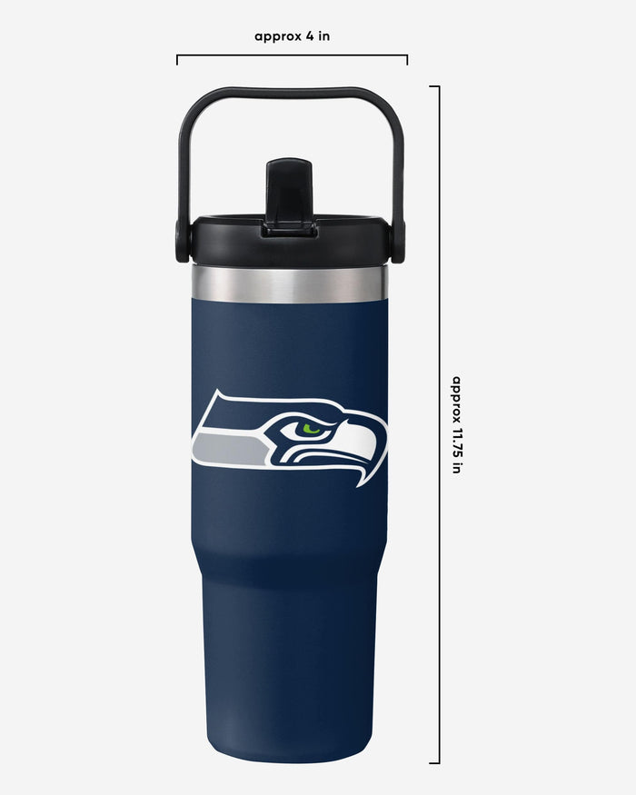 Seattle Seahawks 30 oz Straw Tumbler FOCO - FOCO.com