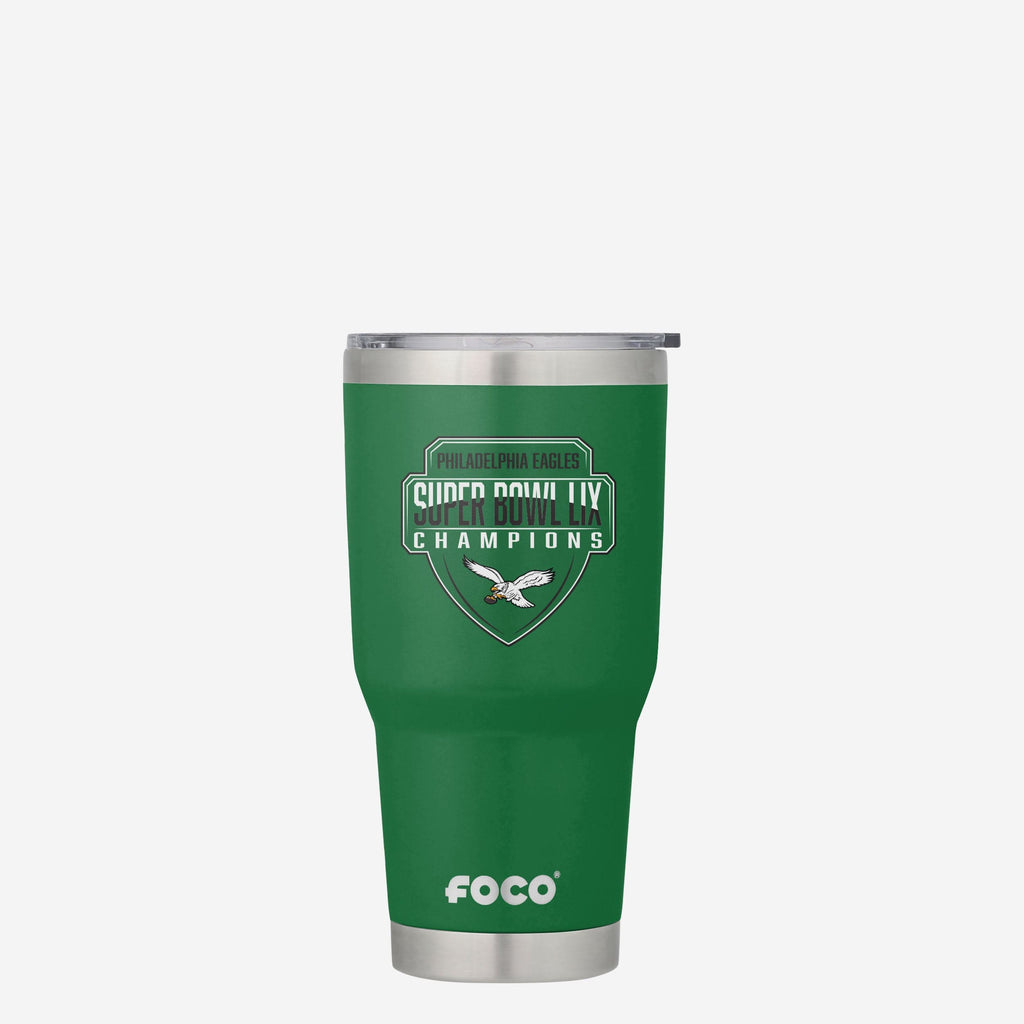 Philadelphia Eagles Super Bowl LIX Champions Kelly Green Team Logo 30 oz Tumbler FOCO - FOCO.com