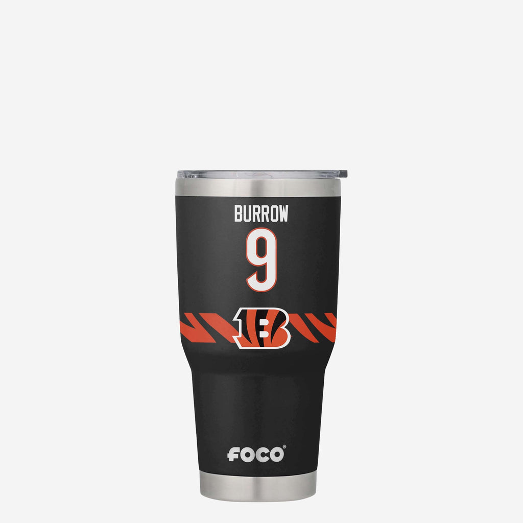 Joe Burrow Cincinnati Bengals Team Logo 30 oz Player Tumbler FOCO - FOCO.com