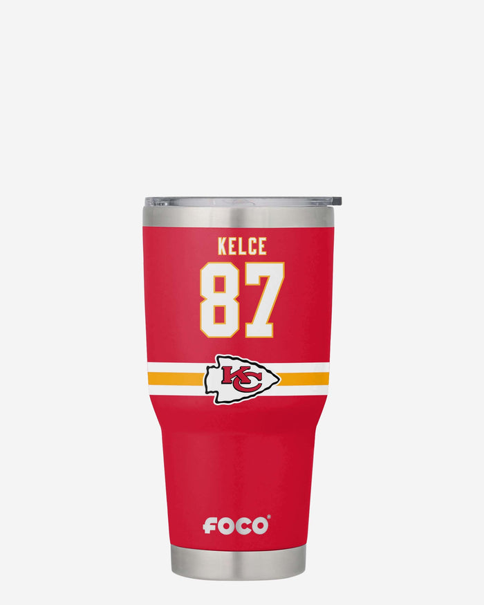 Travis Kelce Kansas City Chiefs Team Logo 30 oz Player Tumbler FOCO - FOCO.com