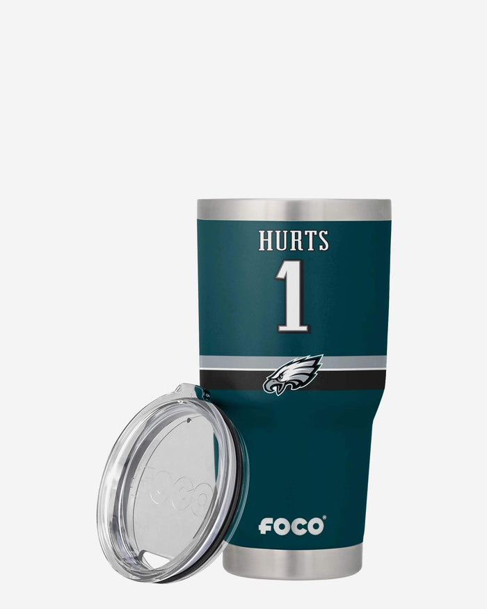 Jalen Hurts Philadelphia Eagles Team Logo 30 oz Player Tumbler FOCO - FOCO.com