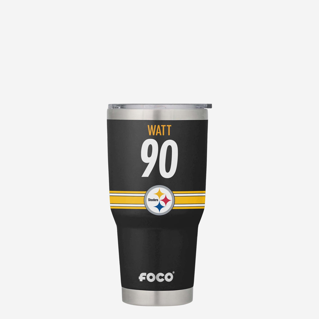 TJ Watt Pittsburgh Steelers Team Logo 30 oz Player Tumbler FOCO - FOCO.com