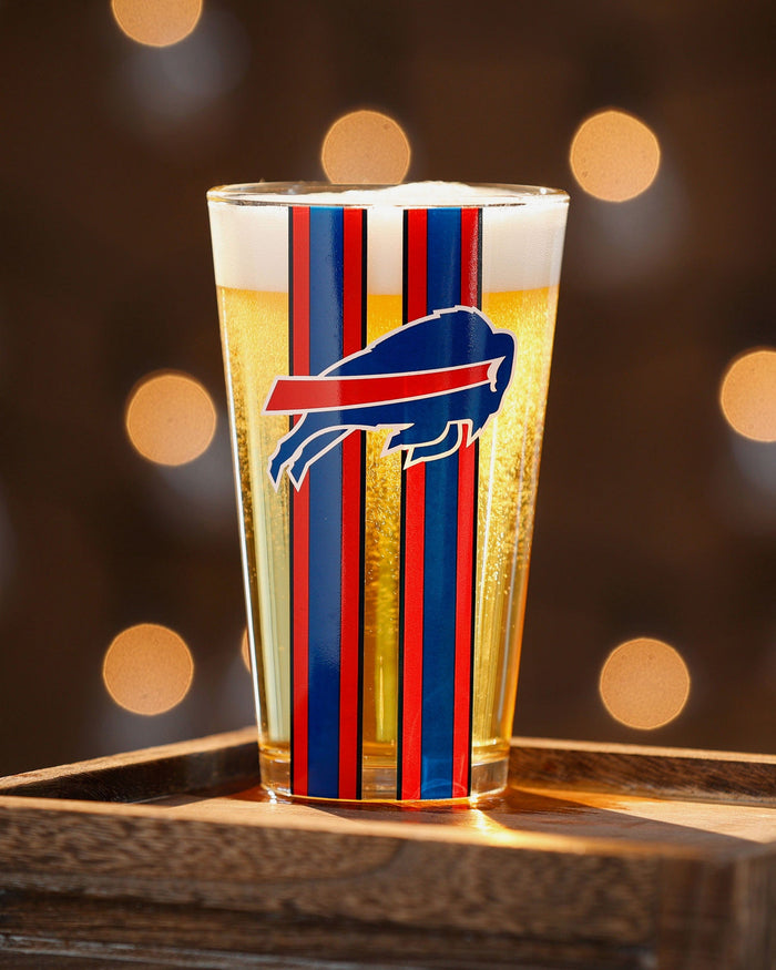 Buffalo Bills Team Stripe Pint Glass FOCO - FOCO.com