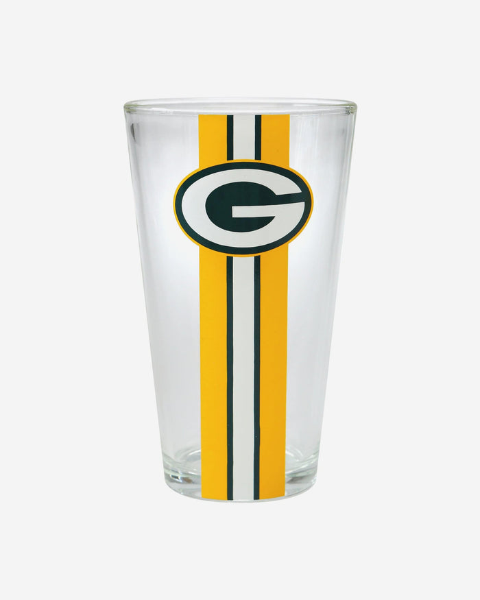 Green Bay Packers Team Stripe Pint Glass FOCO - FOCO.com