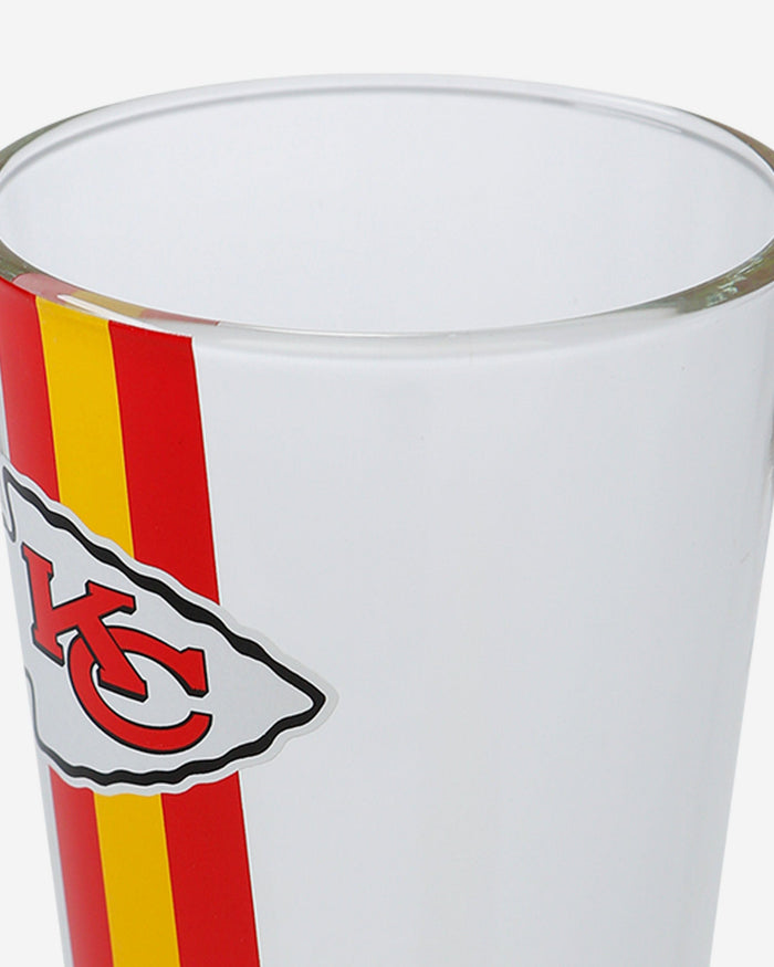 Kansas City Chiefs Team Stripe Pint Glass FOCO - FOCO.com