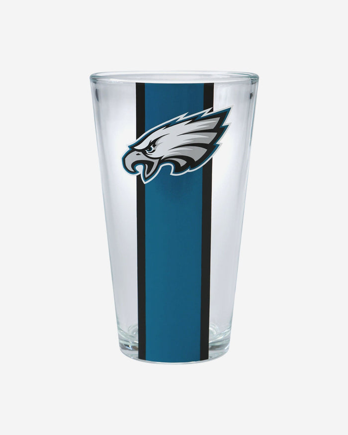 Philadelphia Eagles Team Stripe Pint Glass FOCO - FOCO.com