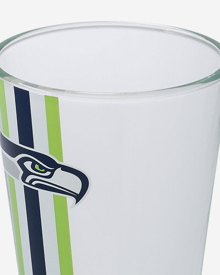 Seattle Seahawks Team Stripe Pint Glass FOCO - FOCO.com