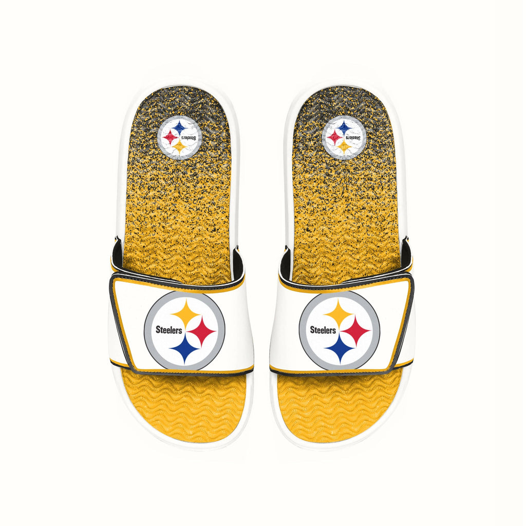 Pittsburgh Steelers Primary Logo Gradient Gel Slide FOCO S - FOCO.com