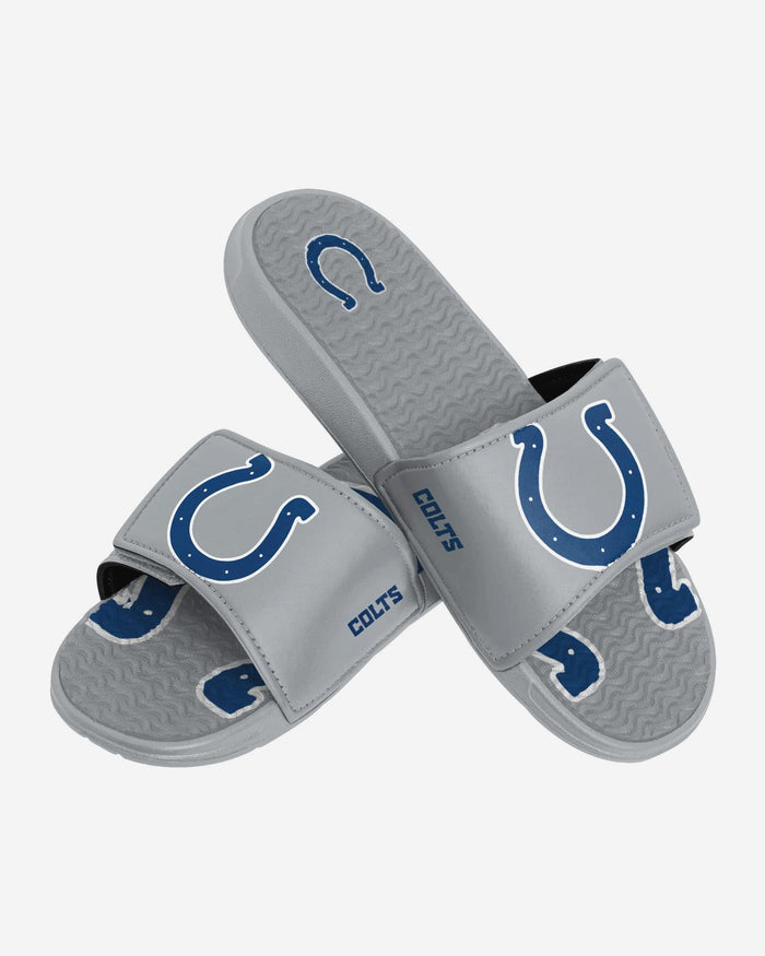 Indianapolis Colts Colorblock Big Logo Gel Slide FOCO S - FOCO.com
