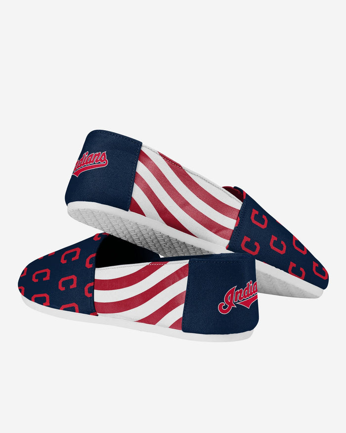 Cleveland Guardians Womens Stripe Canvas Shoe FOCO - FOCO.com