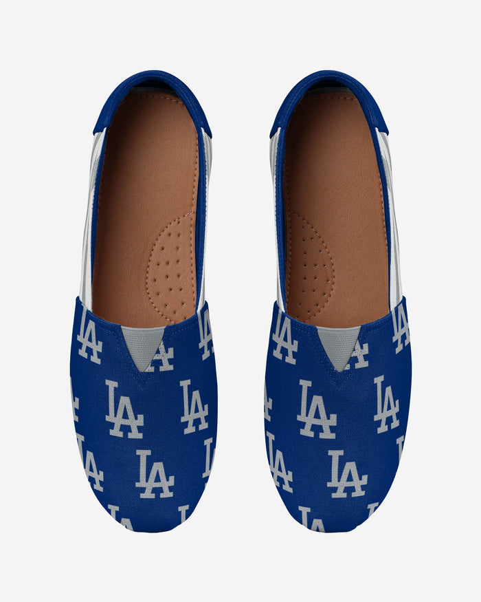 Los Angeles Dodgers Womens Stripe Canvas Shoe FOCO - FOCO.com