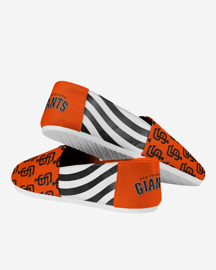 San Francisco Giants Womens Stripe Canvas Shoe FOCO - FOCO.com