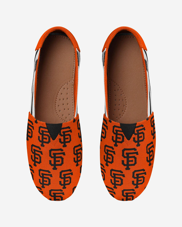 San Francisco Giants Womens Stripe Canvas Shoe FOCO - FOCO.com