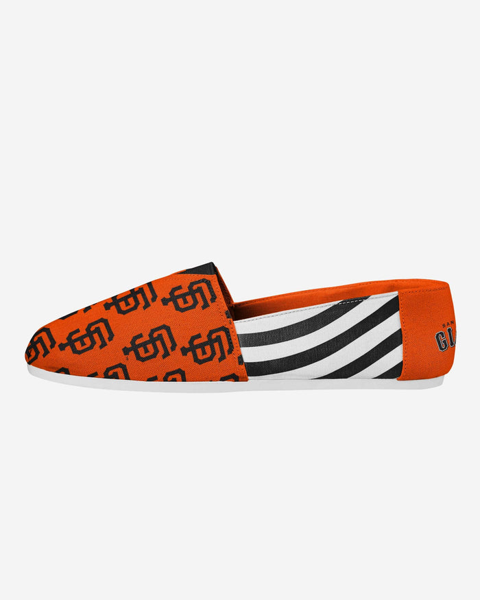 San Francisco Giants Womens Stripe Canvas Shoe FOCO S - FOCO.com