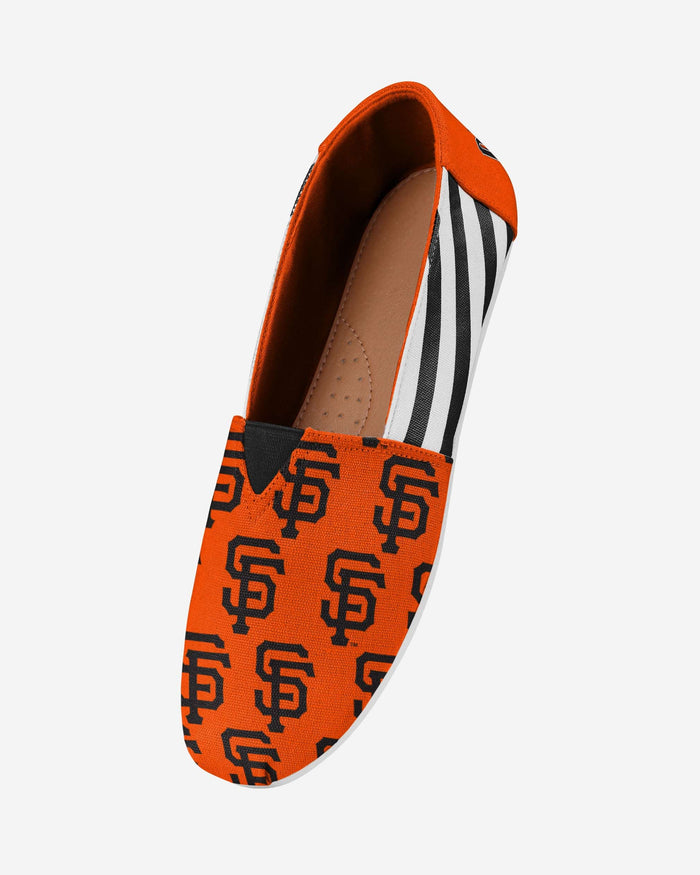 San Francisco Giants Womens Stripe Canvas Shoe FOCO - FOCO.com