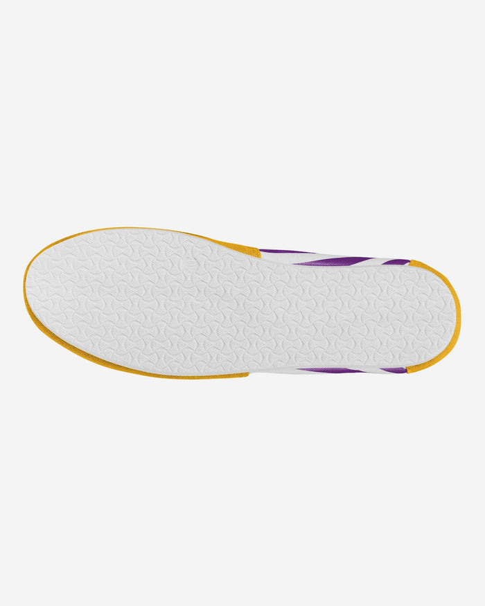 Los Angeles Lakers Womens Stripe Canvas Shoe FOCO - FOCO.com