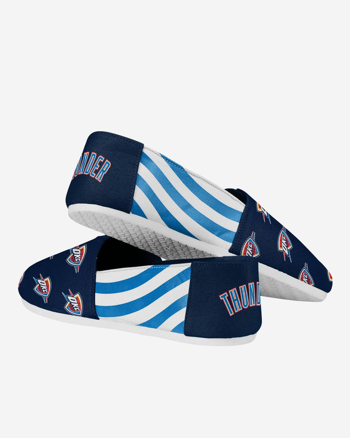 Oklahoma City Thunder Womens Stripe Canvas Shoe FOCO - FOCO.com