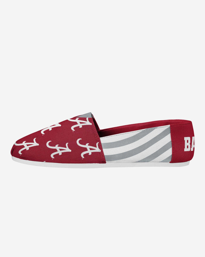 Alabama Crimson Tide Womens Stripe Canvas Shoe FOCO S - FOCO.com