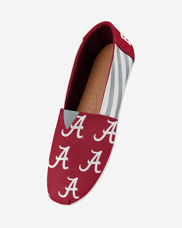 Alabama Crimson Tide Womens Stripe Canvas Shoe FOCO - FOCO.com