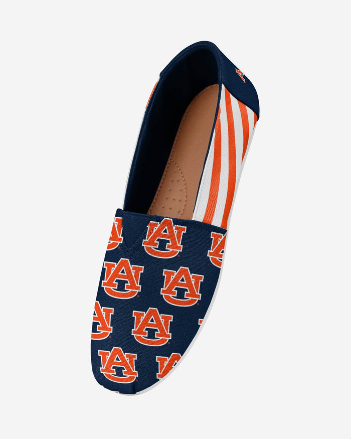 Auburn Tigers Womens Stripe Canvas Shoe FOCO - FOCO.com