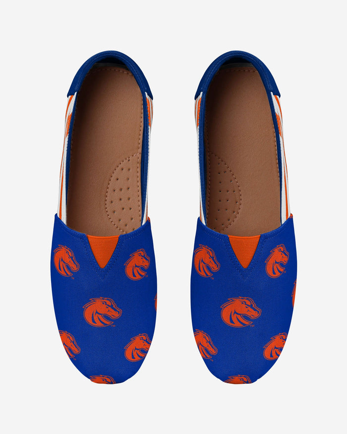 Boise State Broncos Womens Stripe Canvas Shoe FOCO - FOCO.com